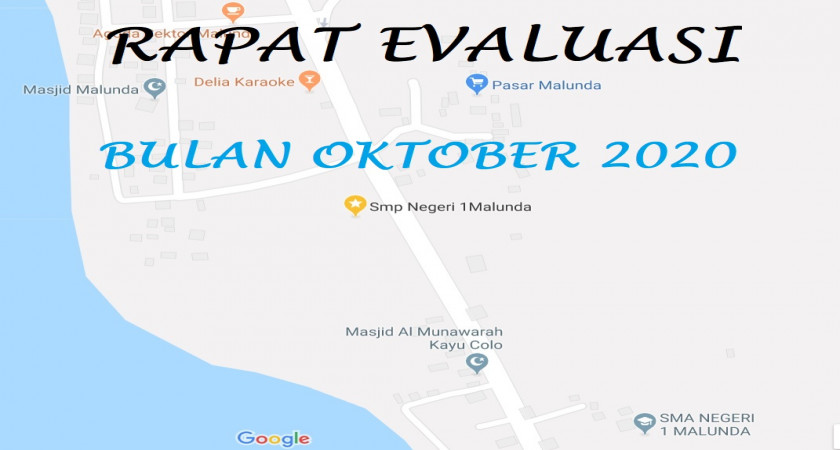 Rapat Evaluasi kegiatan bulan oktober dan refleksi persiapan kegiatan bulan november 2020