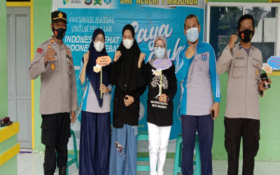 Pelaksanaan Vaksinasi Covid 19 Bagi Peserta Didik SMP Negeri 1 Malunda