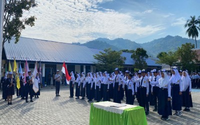 PELANTIKAN PENGURUS OSIS, MPK, DAN EKSTRAKURIKULER SMP NEGERI 1 MALUNDA MASA BAKTI 2025/2026